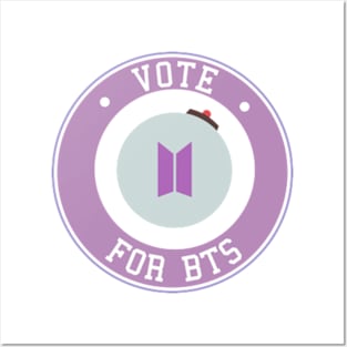 Vote for BTS logo emblem typography Posters and Art